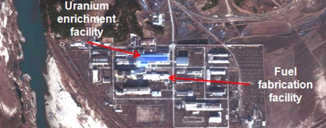Satellite imagery from 2013 of the southern area of the Yongbyon Nuclear Scientific Research Center in North Korea. (Getty Images)