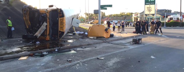 2 students dead in Houston school bus accident. (AP)